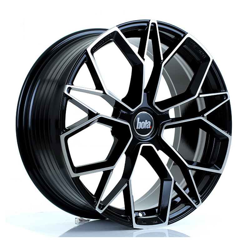 BOLA FLF Alloy Wheel 19x8.5 5x118 ET42 To 50 72.6mm CB Gloss Black Polished