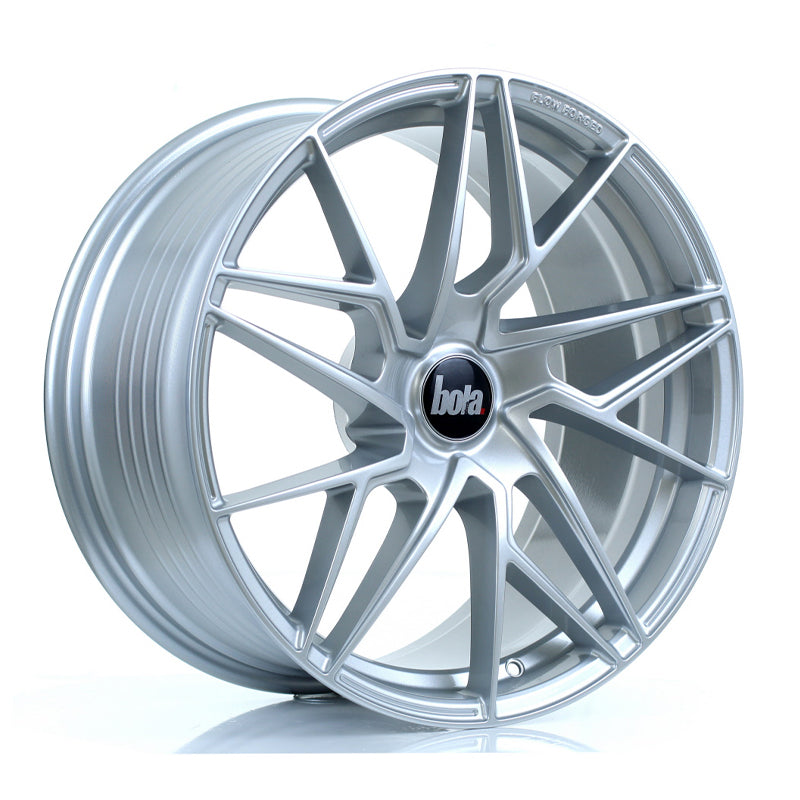 BOLA FLR Alloy Wheel 19x9.5 5x115 ET25 To 45 72.6mm CB Crystal Silver