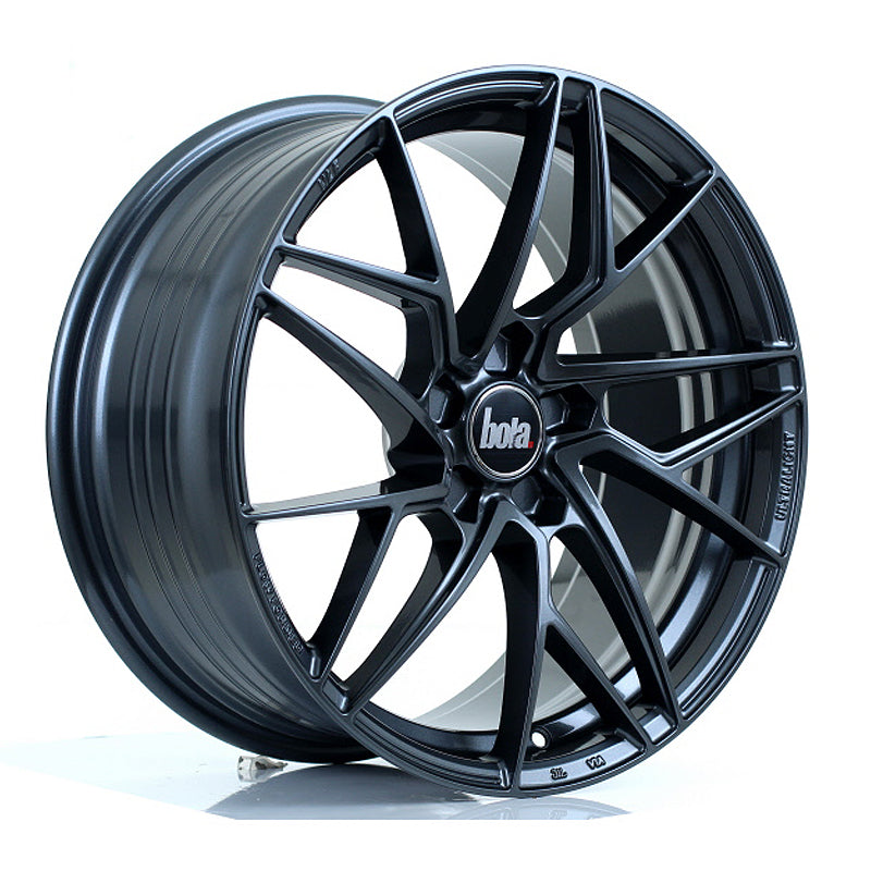 BOLA FLR Alloy Wheel 18x8.5 5x120 ET40 To 50 72.6mm CB Gloss Gunmetal