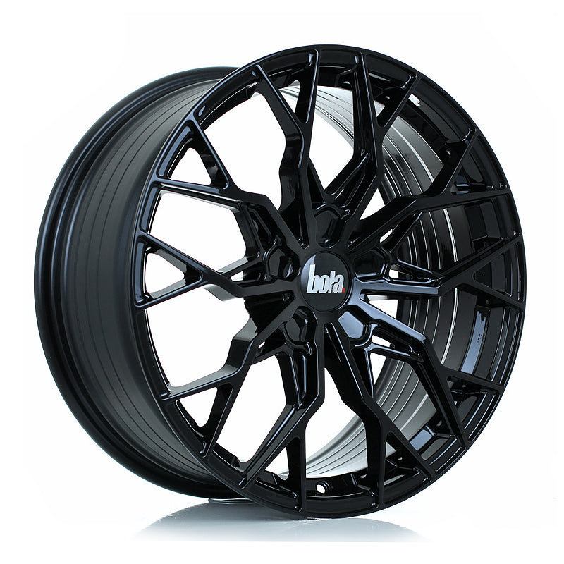 BOLA FLX Alloy Wheel 19x8.5 5x98 ET25 To 55 72.6mm CB Gloss Black