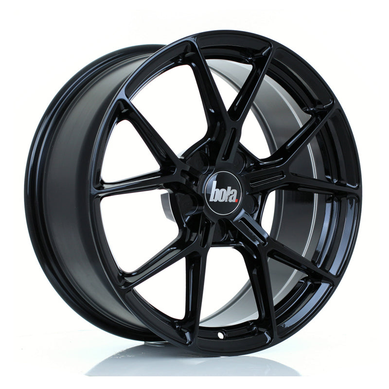 BOLA FLY Alloy Wheel 18x8 5x100 ET15 To 45 72.5mm CB Gloss Black