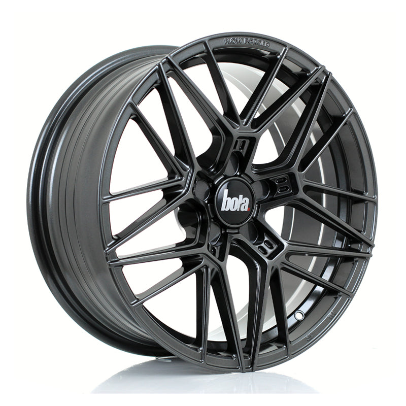 BOLA FLZ Alloy Wheel 18x8 5x105 ET25 To 50 72.5mm CB Gloss Gunmetal