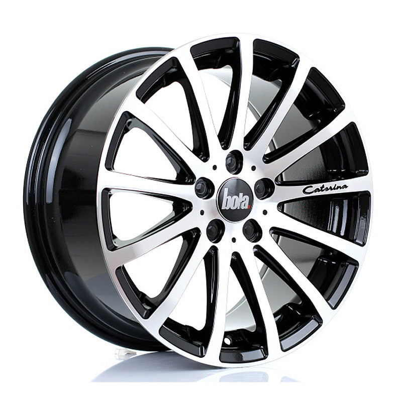 BOLA XTR Alloy Wheel 18x8.5 5x130 ET40 To 45 72.6mm CB Gloss Black Polished Face