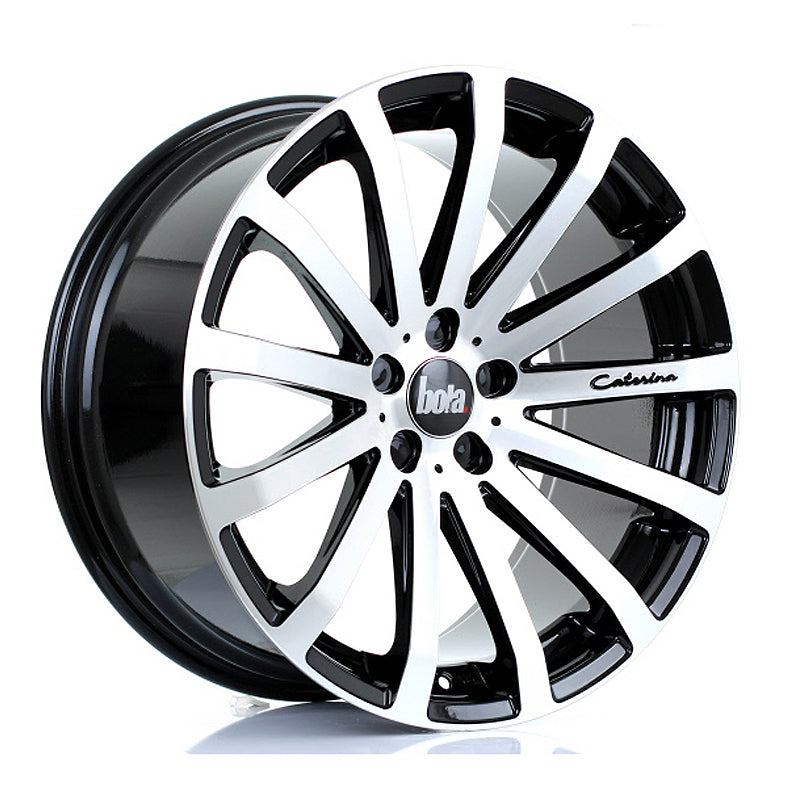 BOLA XTR Alloy Wheel 20x9.5 5x127 ET20 To 45 72.6mm CB Gloss Black Polished Face
