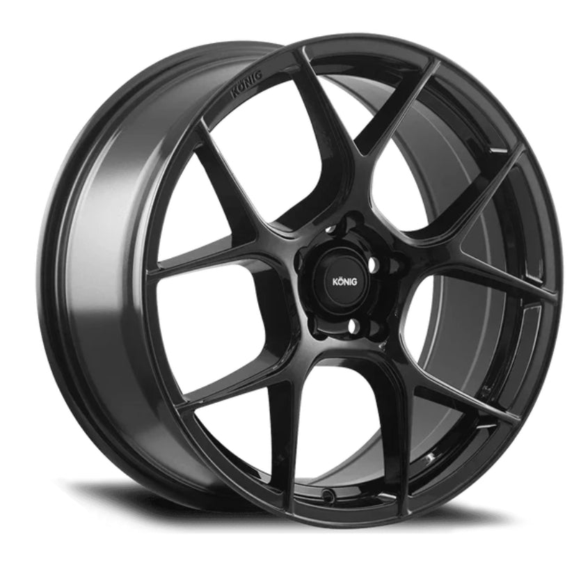 Konig Diverge Alloy Wheel 19x8.5 ET43 5x114.3 Gloss Black 73.1mm CB