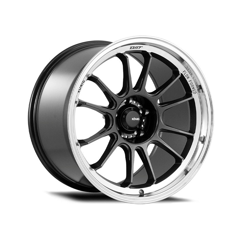 Konig Hypergram Alloy Wheel 17x8 ET45 5x114.3 Metallic Carbon With Machined Lip 73.1mm CB