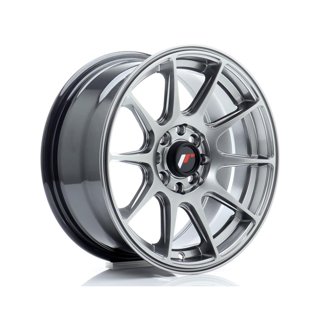 Japan Racing JR11 Alloy Wheel 15x7 ET30 4x100 4x114.3 Hyper Black 67.1mm CB