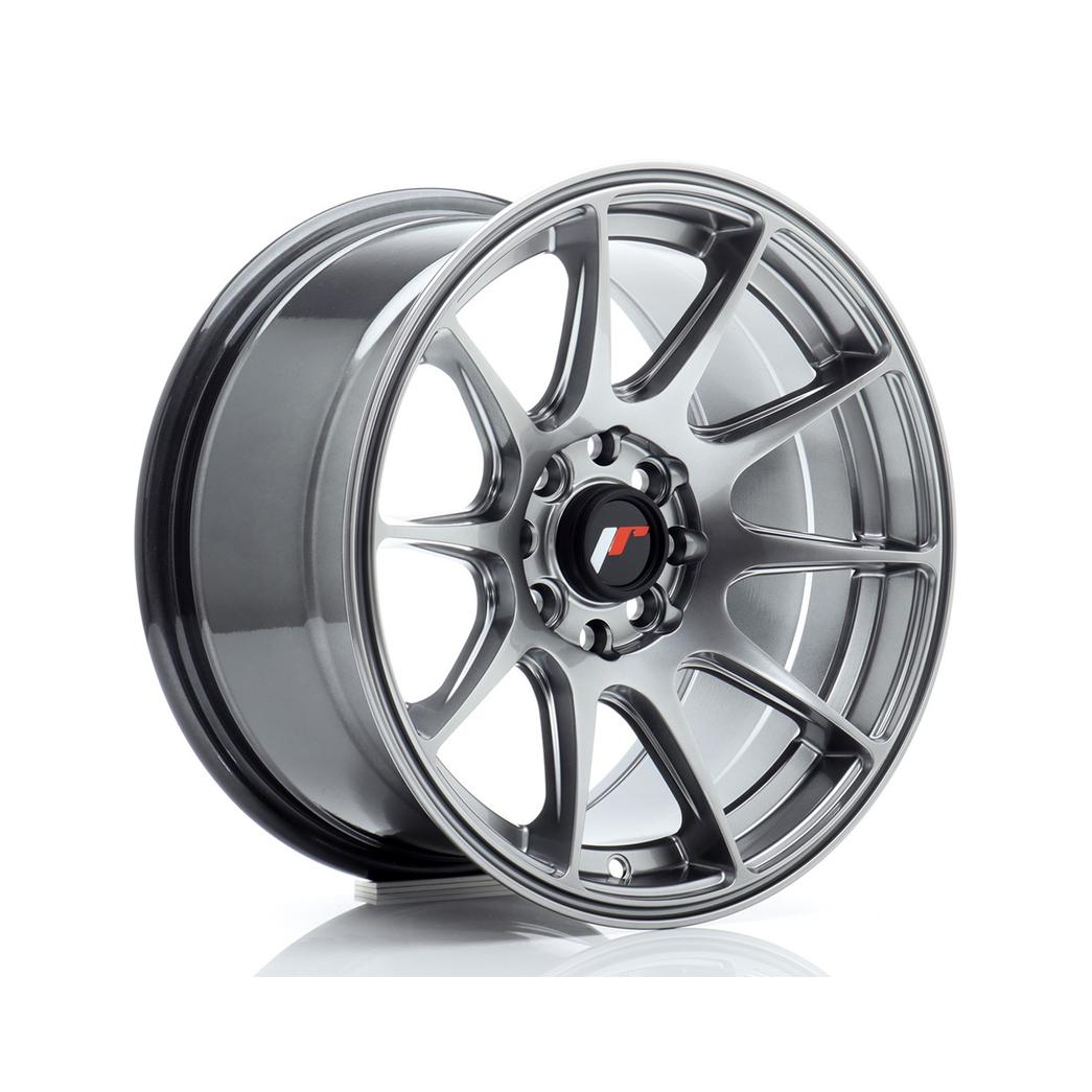 Japan Racing JR11 Alloy Wheel 15x8 ET25 4x100 4x114.3 Hyper Black 67.1mm CB