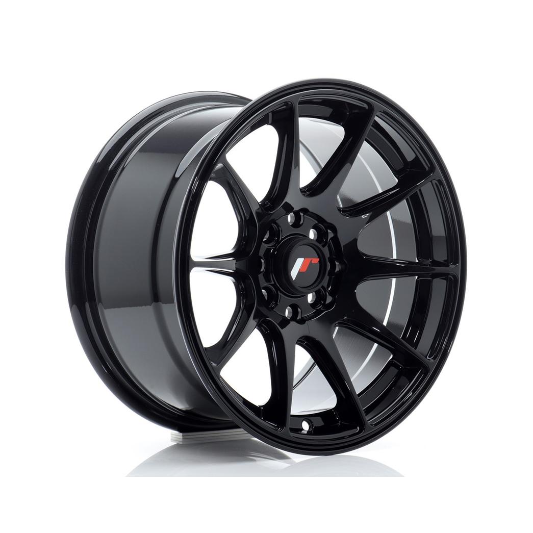 Japan Racing JR11 Alloy Wheel 15x8 ET25 4x100 4x108 Gloss Black 67.1mm CB