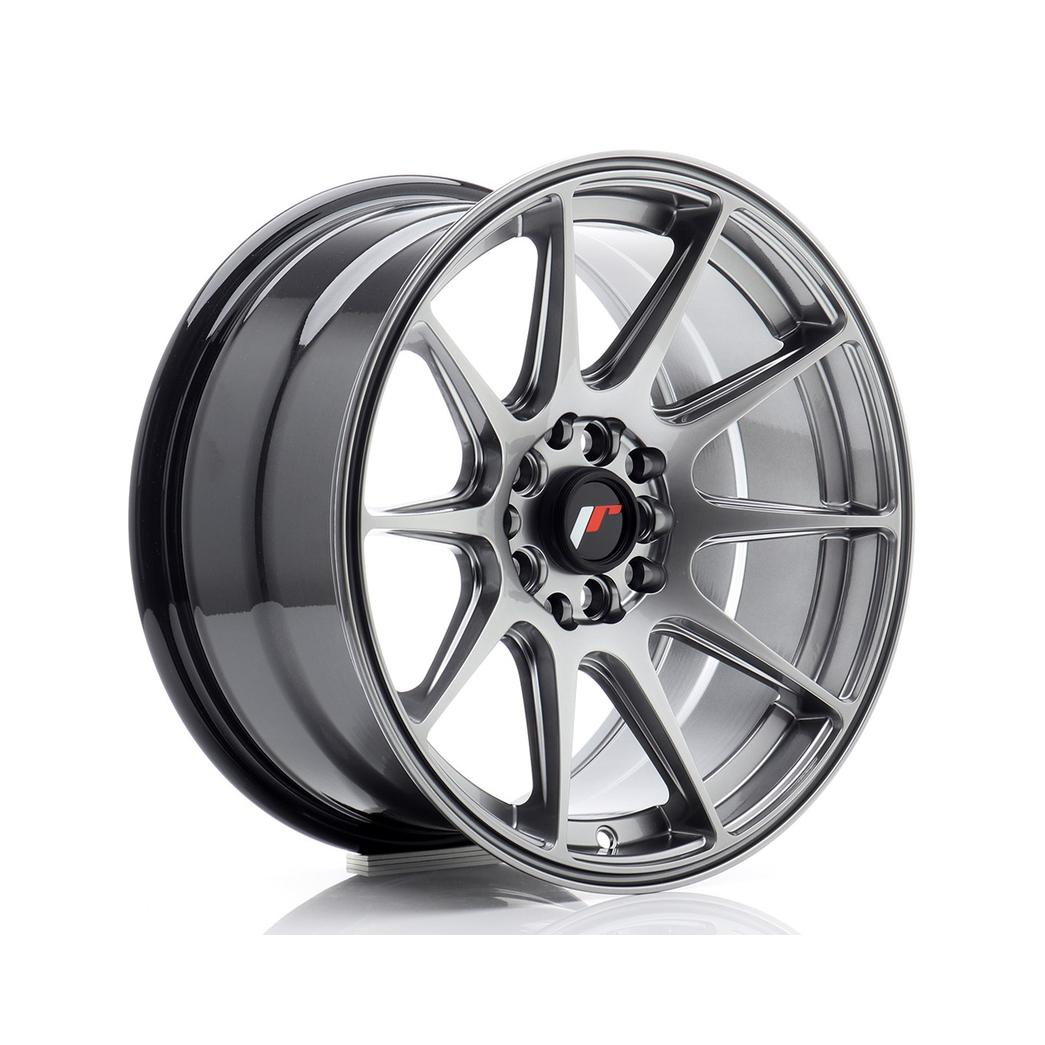 Japan Racing JR11 Alloy Wheel 16x8 ET25 5x100 5x114.3 Hyper Black 67.1mm CB