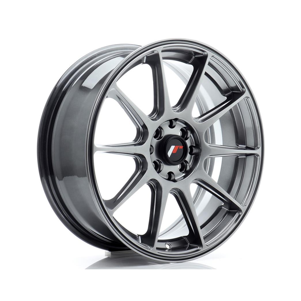 Japan Racing JR11 Alloy Wheel 17x7 ET35 4x100 4x114.3 Hyper Black 67.1mm CB