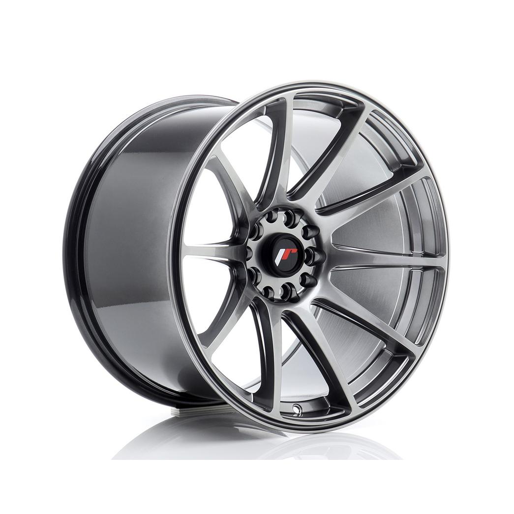Japan Racing JR11 Alloy Wheel 18x10.5 ET22 5x114.3 5x120 Hyper Black 72.6mm CB