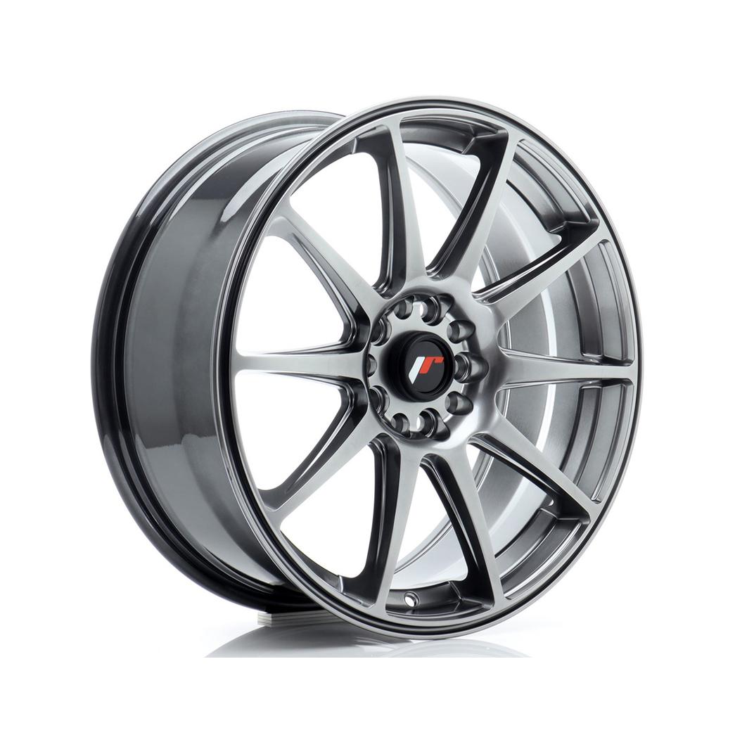 Japan Racing JR11 Alloy Wheel 18x7.5 ET40 5x112 5x114.3 Hyper Black 72.6mm CB