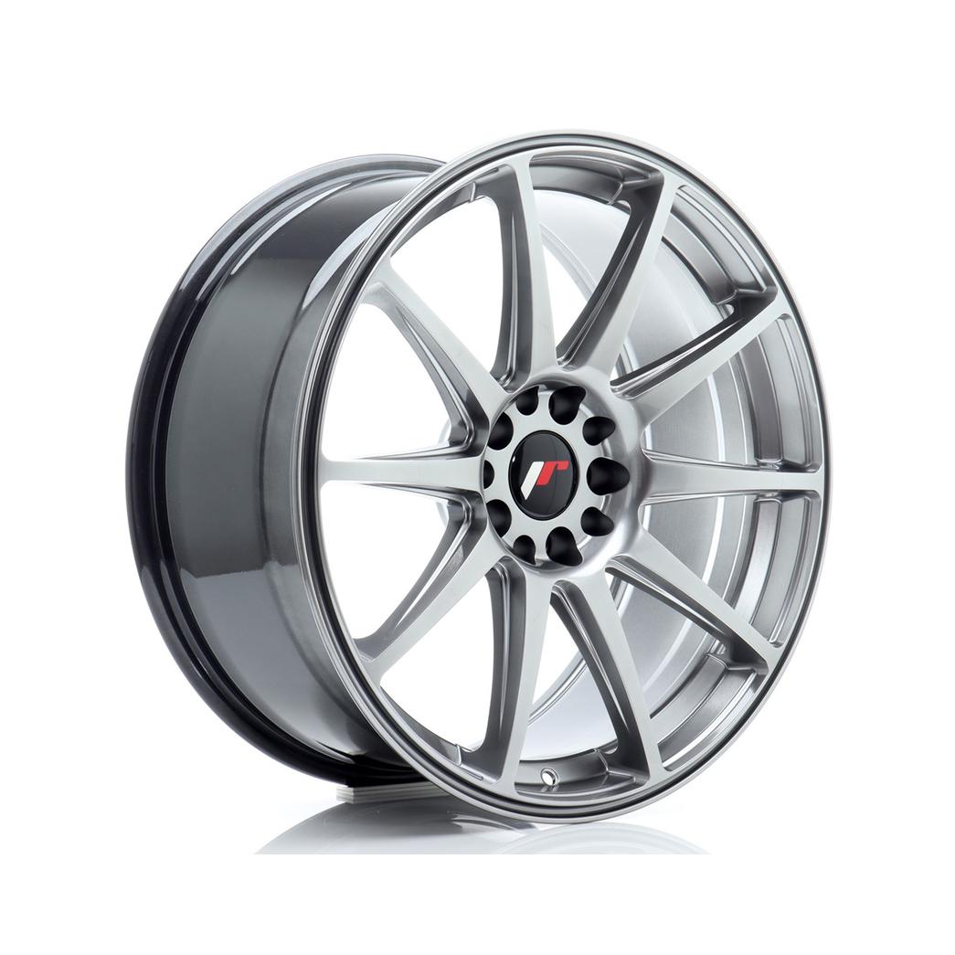 Japan Racing JR11 Alloy Wheel 19x8.5 ET42 5x112 5x114.3 Hyper Black 72.6mm CB