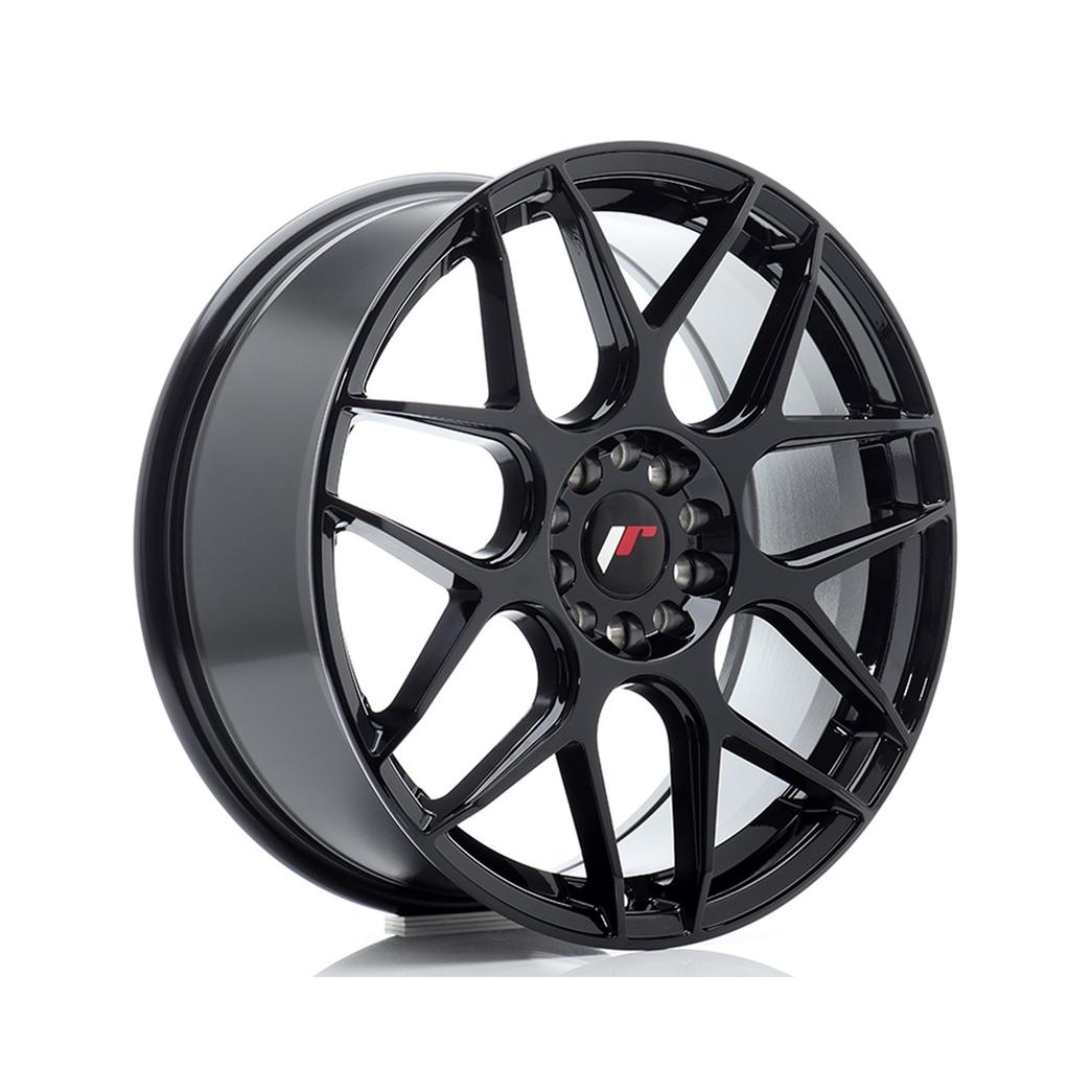 Japan Racing JR18 Alloy Wheel 18x7.5 ET40 5x112 5x114.3 Gloss Black 72.6mm CB