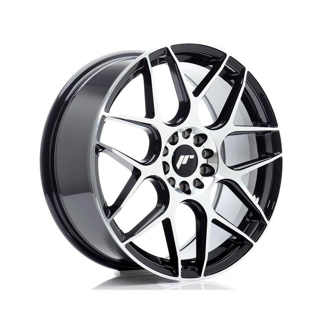 Japan Racing JR18 Alloy Wheel 18x7.5 ET40 5x112 5x114.3 Gloss Black Machined 72.6mm CB
