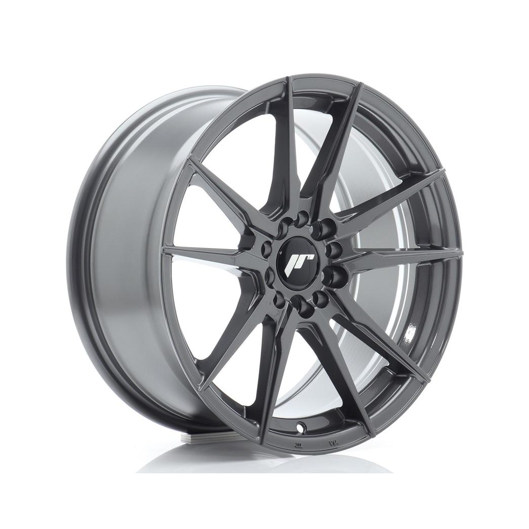 Japan Racing JR21 Alloy Wheel 17x8 ET35 5x108 5x112 Hyper Gray 66.6mm CB