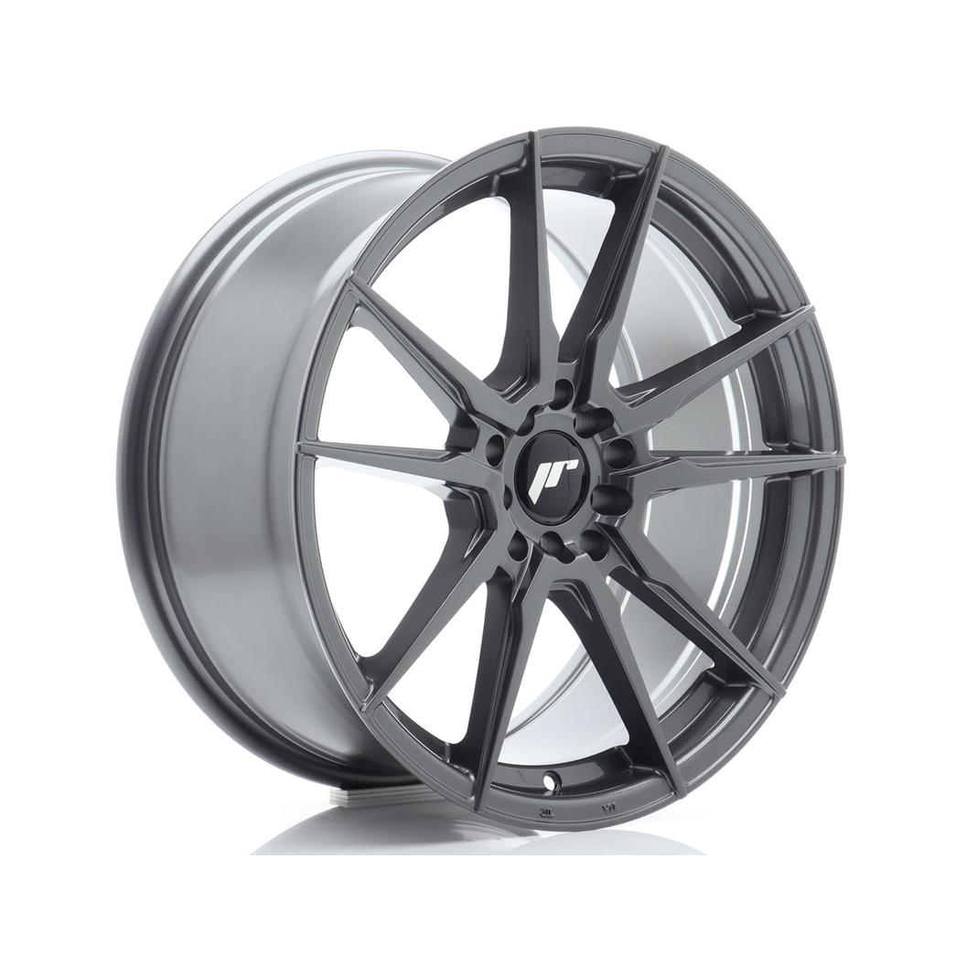 Japan Racing JR21 Alloy Wheel 18x8.5 ET35 5x100 5x120 Hyper Gray 72.6mm CB