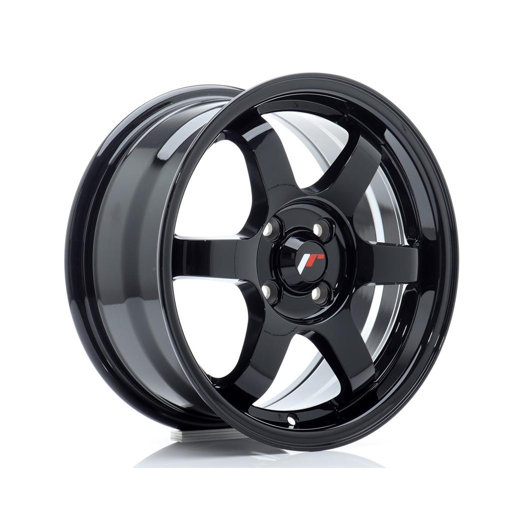 Japan Racing JR3 Alloy Wheel 15x7 ET25 4x100 Gloss Black 67.1mm CB