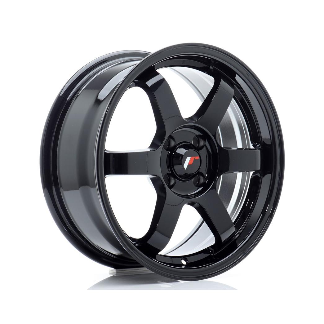 Japan Racing JR3 Alloy Wheel 16x7 ET25 4x100 Gloss Black 67.1mm CB