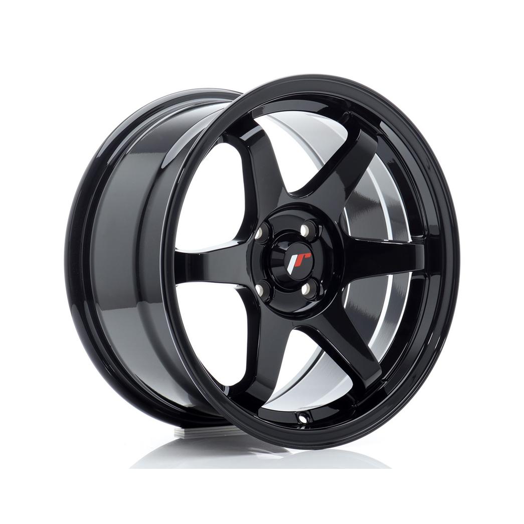 Japan Racing JR3 Alloy Wheel 16x8 ET25 4x100 Gloss Black 67.1mm CB