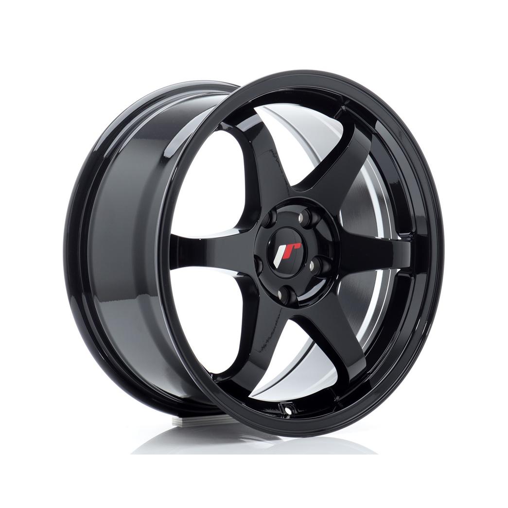 Japan Racing JR3 Alloy Wheel 17x8 ET35 5x114.3 Gloss Black 67.1mm CB