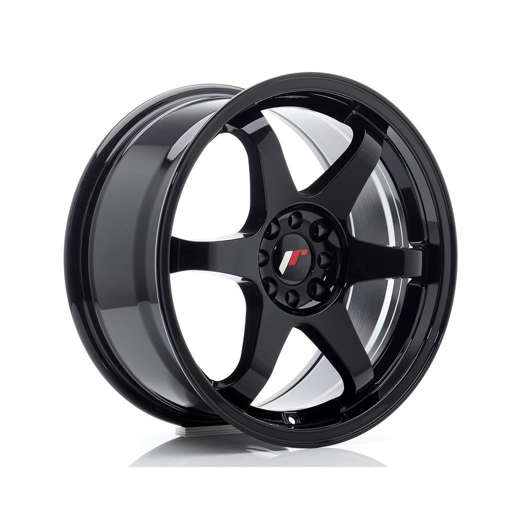 Japan Racing JR3 Alloy Wheel 17x8 ET25 4x100 4x108 Black 67.1mm CB