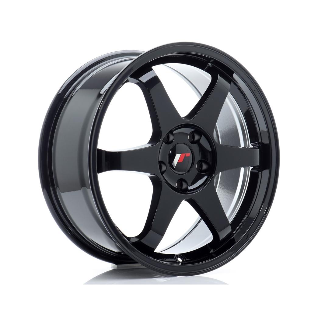 Japan Racing JR3 Alloy Wheel 18x8 ET40 5x100 Gloss Black 67.1mm CB