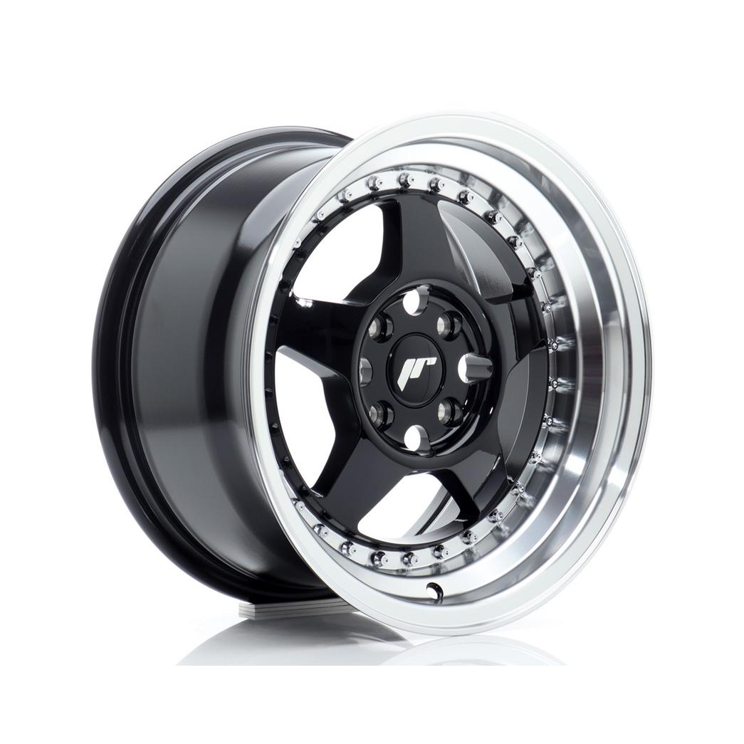 Japan Racing JR6 Alloy Wheel 15x8 ET25 4x100 Gloss Black 67.1mm CB