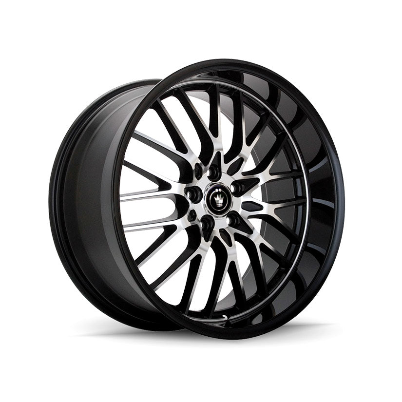 Konig Lace Alloy Wheel 18x8 ET35 5x100 Gloss Black Machined Face 73.1mm CB
