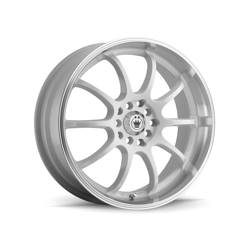Konig Lightning Alloy Wheel 16x7 ET40 5x100, 5x114.3 Gloss White Machined Lip 73.1mm CB