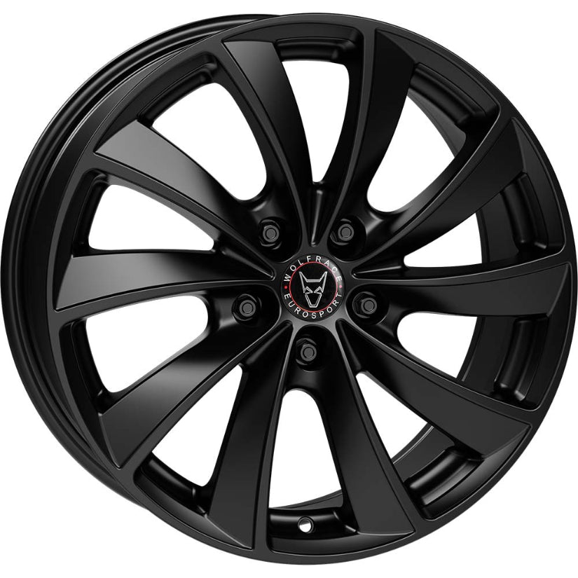 Wolfrace Eurosport TUV Lugano Alloy Wheel 19x8.5 ET40 5x120 Racing Black 64.2mm CB