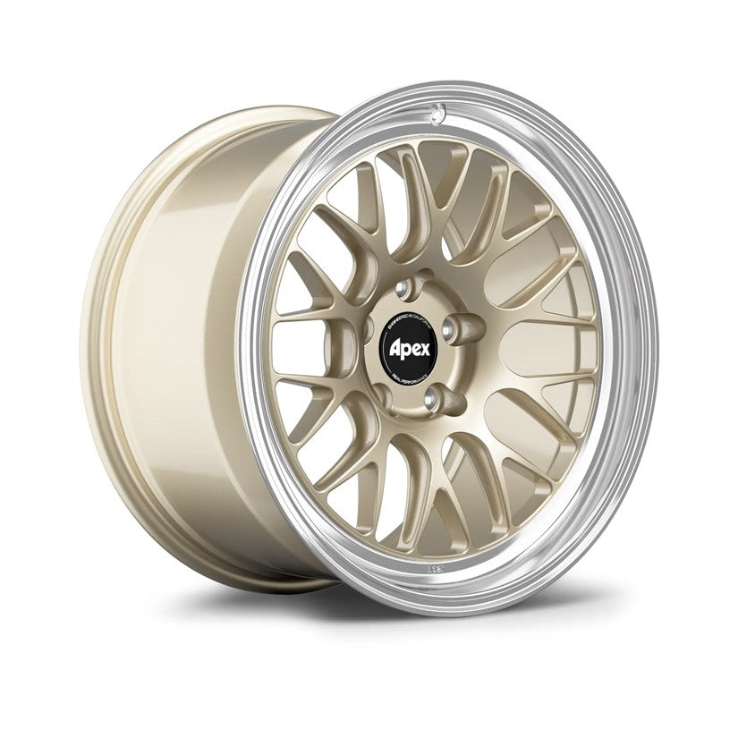 Apex ML-10RT Alloy Wheel 18x8.5 ET40 5x120 Gloss Motorsport Gold With Machined Lip 72.56mm CB