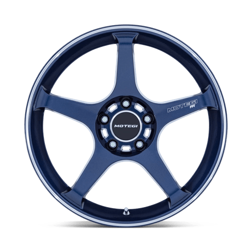 Motegi MR159 BATTLE V Alloy Wheel 17x8.5 ET35 5x114 Obsidian Blue Machined Lip Stripe 72.56mm CB