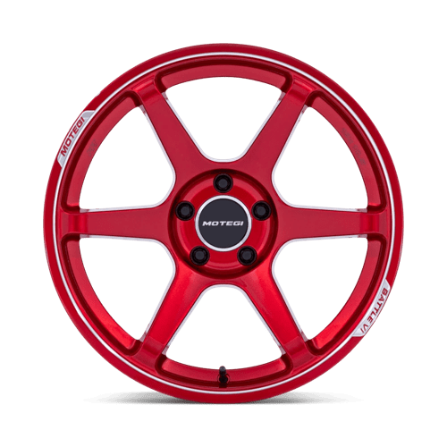 Motegi MR160 BATTLE VI Alloy Wheel 18x10.5 ET25 5x114 Cherry Red Metallic With Mch Lip 72.56mm CB