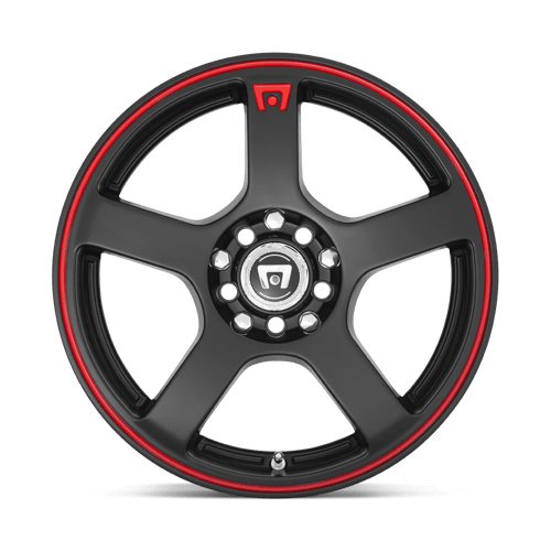 Motegi MR116 FS5 Alloy Wheel 18x8 ET45 5x108/5x114 Matt Black With Red Stripe 72.56mm CB