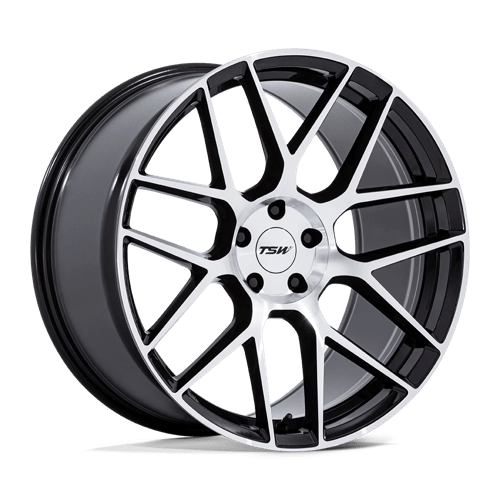 TSW TW002 LASARTHE Alloy Wheel 22x9 ET20 5x112 Gloss Black Machined 66.56mm CB