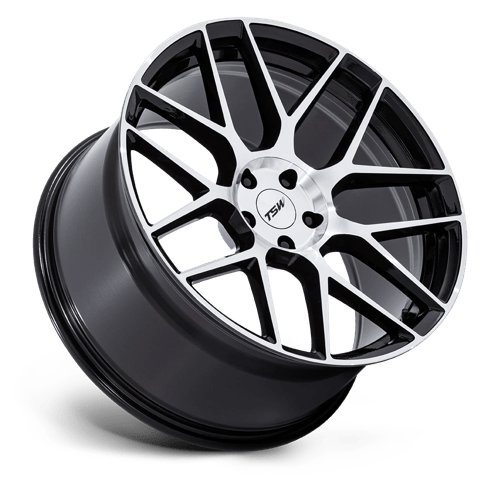 TSW TW002 LASARTHE Alloy Wheel 17x8 ET40 5x114 Gloss Black Machined 72.56mm CB