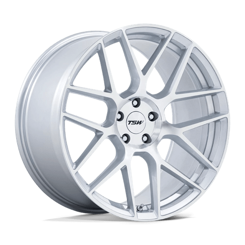 TSW TW002 LASARTHE Alloy Wheel 17x8 ET45 5x112 Gloss Silver Machined 66.56mm CB
