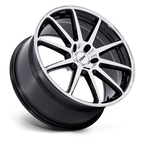 TSW TW004 CANARD Alloy Wheel 19x9.5 ET20 5x114 Gloss Black With Machined Face 72.56mm CB