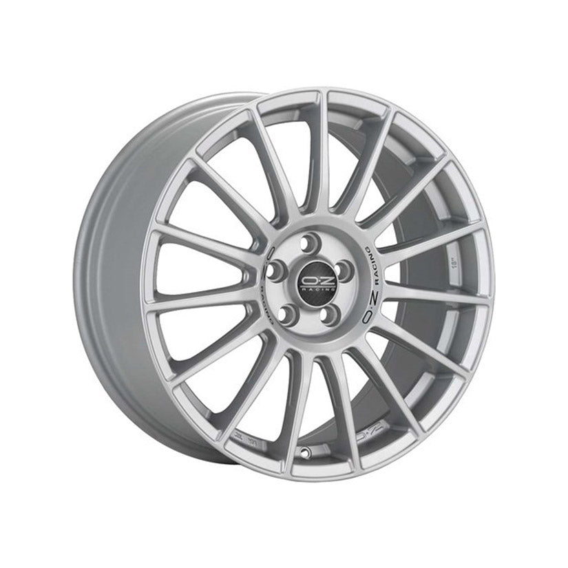 OZ Sport Superturismo LM Alloy Wheel 18x8 ET45 5x108 Matt Race Silver Black Lettering 75mm CB