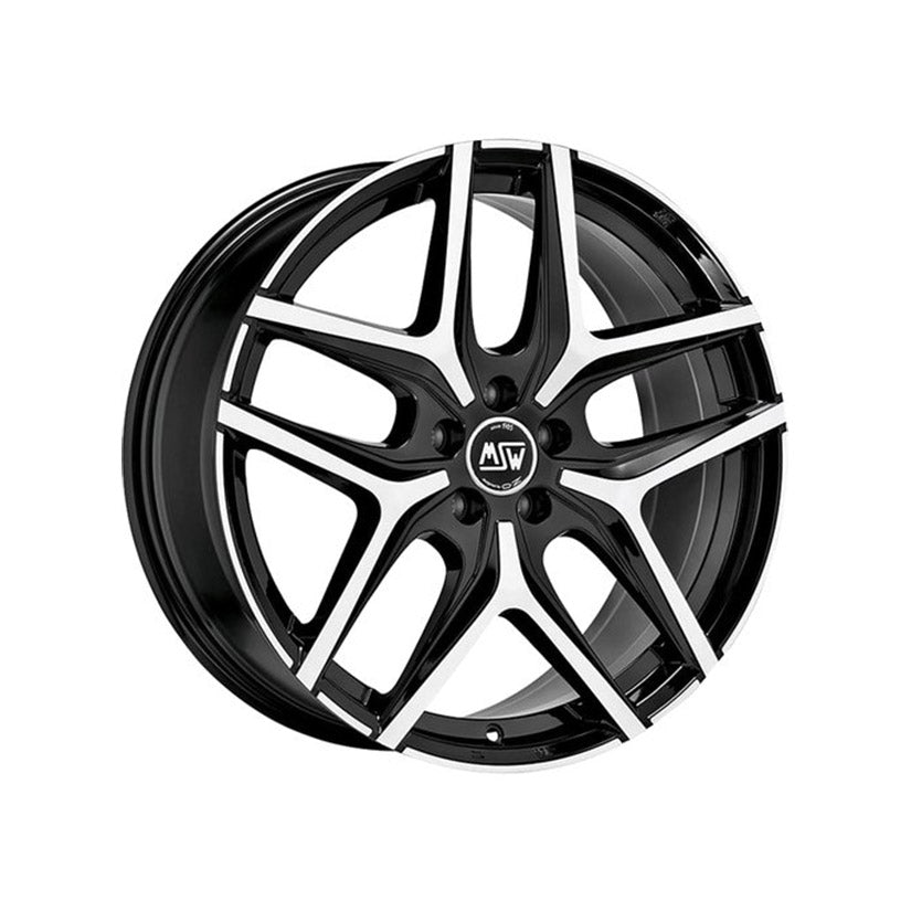MSW Urban Cross 40 Alloy Wheel 18x8 ET28 5x112 Gloss Black Full Polished 66.6mm CB