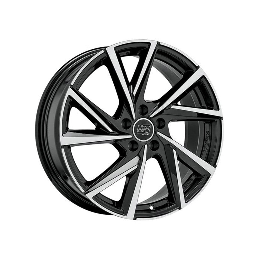 MSW All Season 80-5 Alloy Wheel 19x8 ET38 5x112 Gloss Black Full Polished 66.6mm CB