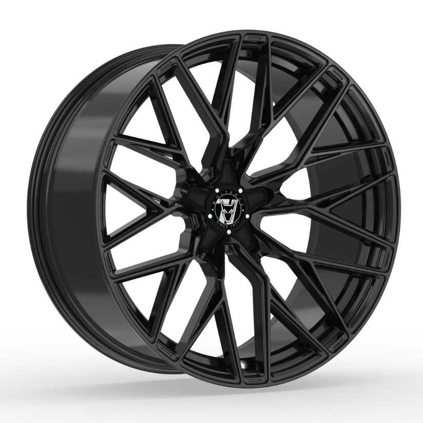 Wolfrace 71 Wolfsburg GTR Alloy Wheel 18x8.5 ET38 5x120 Gloss Raven Black 110mm CB