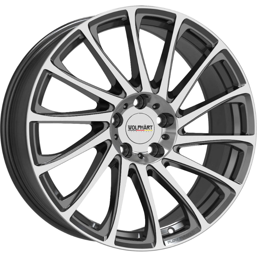 Wolfhart Flowformed Aero 2 Alloy Wheel 20x8.5 ET42 5x112 Gloss Black Polished Face 72.6mm CB