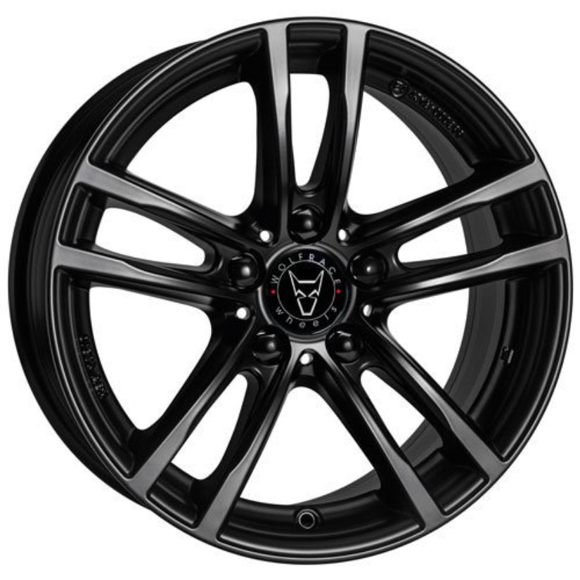 Wolfrace Eurosport TUV X10 Alloy Wheel 17x7 ET54 5x112 Racing Black 66.5mm CB