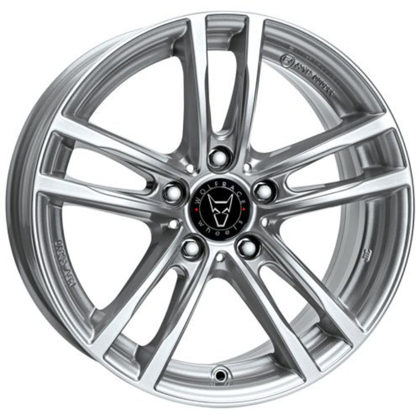 Wolfrace Eurosport TUV X10 Alloy Wheel 17x7 ET49 5x112 Polar Sillver 57.1mm CB