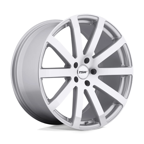 TSW BROOKLANDS Alloy Wheel 18x9.5 ET40 5x114 Silver With Mirror Cut Face 76.1mm CB