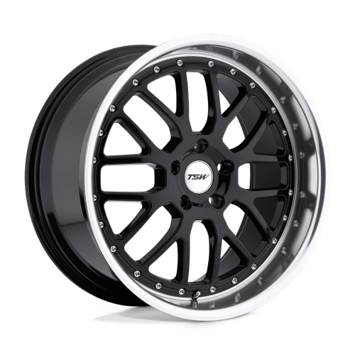 TSW VALENCIA Alloy Wheel 20x10 ET40 5x112 Gloss Black With Mirror Cut Lip 72.1mm CB