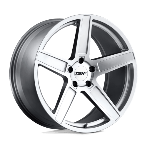 TSW ASCENT Alloy Wheel 18x8.5 ET43 5x112 Matt Titanium Silver 72.1mm CB